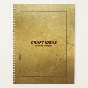 Gold marble glitter accent planner