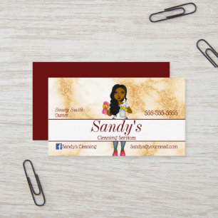 Gold Marble Housekeeping Business Card
