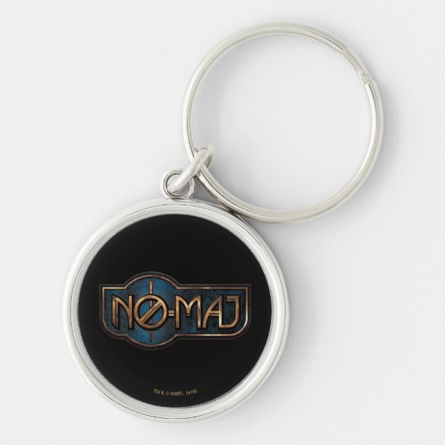 Gold & Marble NO-MAJ™ Badge Keychain (Front)