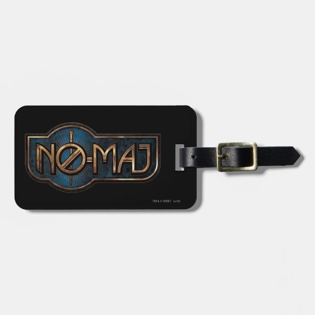 Gold & Marble NO-MAJ™ Badge Luggage Tag (Front Horizontal)