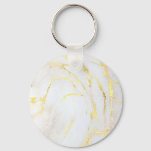 Gold Marble Template Trendy Elegant Customize Keychain