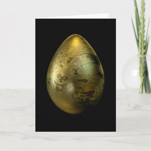 Gold-Marbled Egg Holiday Card