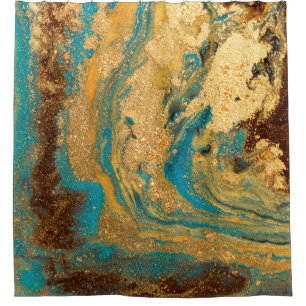 Gold marbling texture design. Blue and golden marb