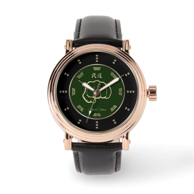 Gold Martial Arts Fist Watch (Front)