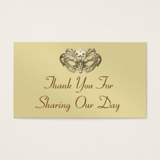 Gold Masquerade Elegant Favour Tag