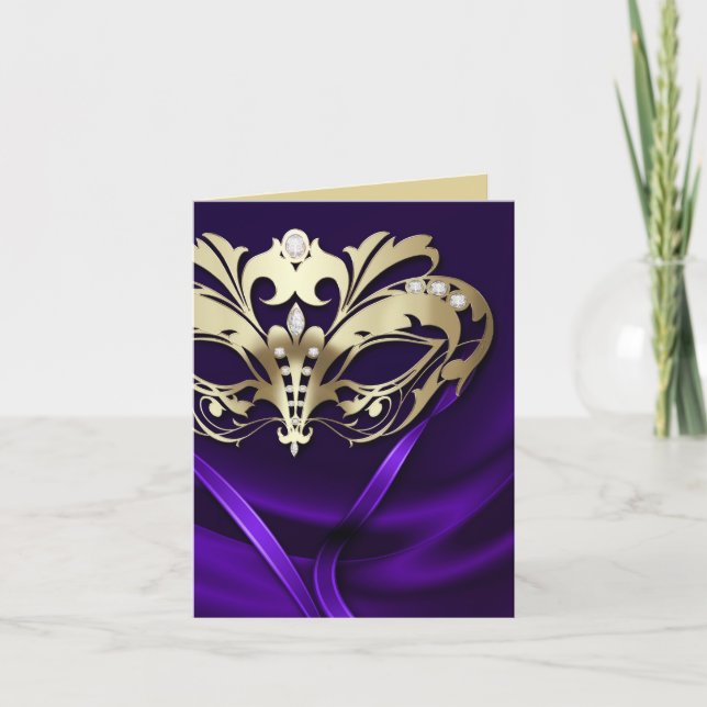 Gold Masquerade Purple Card (Front)