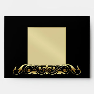 Gold Masquerade Venetian Halloween Envelope