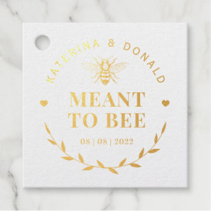 Gold Meant to Bee Honey  Favour Tags