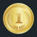 Gold medal 1st place winner button magnet<br><div class="desc">Elegant champion 1 st place winner gold medal design / 1st Place Award design that makes an awesome award for excellence or achievement.</div>