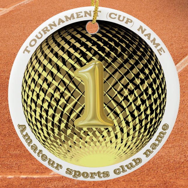 Gold medal, 1st place winner Sticker Ceramic Ornament (Creator Uploaded)