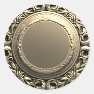 Gold Medal Blank Template Classic Round Sticker