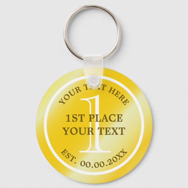 Gold Medal keychain for 1st place winner (Front)