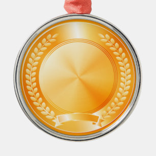Gold Medal of Honour Metal Ornament