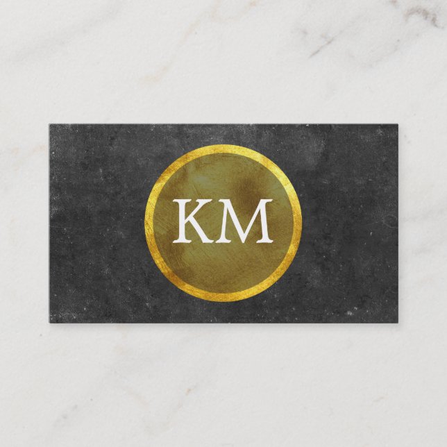 Gold Medalion II | Deluxe, Slate Business Card (Front)