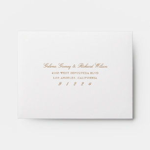 Gold Medallion A2 Self Addressed Response RSVP Envelope