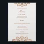 Gold Medallion Shimmer Wedding Menu Card<br><div class="desc">perfect for any event; paper type optional</div>