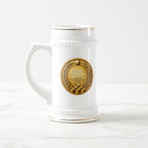 Gold Medals Beer Pong Tournament Championship Stein