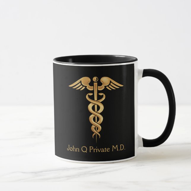Gold Medical Doctor or Nurse Custom Mug (Right)