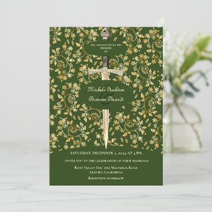 Gold Medieval Wedding Invitation