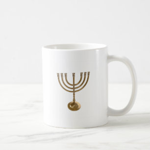 gold menorah coffee mug