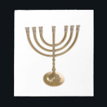 gold menorah notepad<br><div class="desc">Menora, channukah,  gold metallic,  hannukah,  hebrew,  holidays,  jew,  jewish,  judaism,  menorah, chanukah, hannuka, channuka, christmukah, christmukkah, judaica rabbi</div>