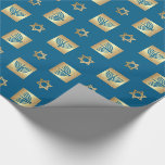 Gold Menorah & Star of David Jewish Holidays Wrapping Paper<br><div class="desc">Happy Hanukkah. Gold Foil Star of David and Menorah design Hanukkah,  Rosh Hashanah,  Passover,  Any Jewish Celebration Gift Wrapping Paper. Matching  gifts and cards available in the Jewish Holidays / Hanukkah Category of our store.</div>