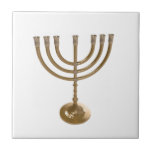 gold menorah tile<br><div class="desc">Menora, channukah, gold metallic, hannukah, hebrew, holidays, jew, jewish, judaism, menorah, chanukah, hannuka, channuka, christmukah, christmukkah, judaica rabbi</div>