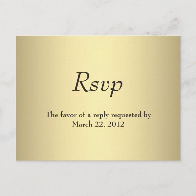 Gold Menu RSVP (Front)