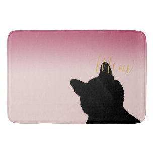 Gold Meow Kitty Bath Mat