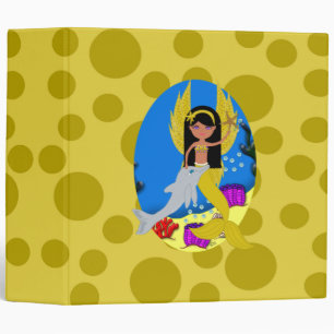 Gold Merfaery Dolphin Avery Binder