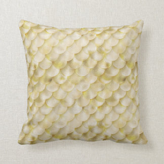 Gold Mermaid Print pattern cushion