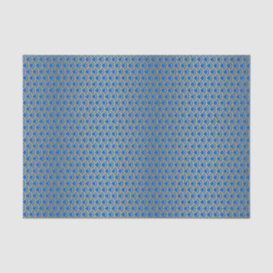 Gold Mermaid Scale On Royal Blue Tissue Paper