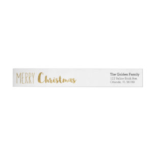 Gold, Merry and Bright Christmas Labels