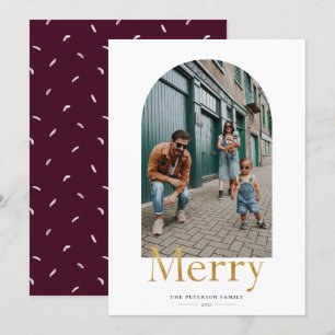 Gold Merry Arch Frame Photo Christmas