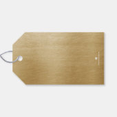 Gold Merry Christmas Luxe Grey Gift Tags (Back Horizontal)