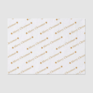 Gold Merry Christmas Printed Tissue Paper