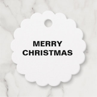 GOLD MERRY CHRISTMAS SIMPLE FAVOR TAGS