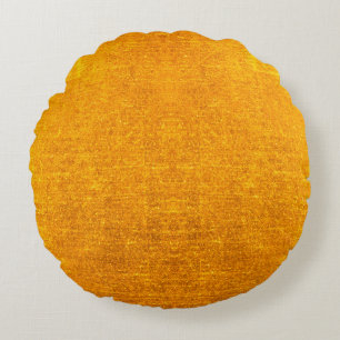 Gold metal brushed background or texture of brushe round pillow