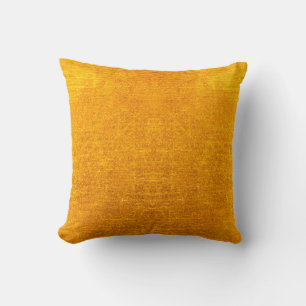 Gold metal brushed background or texture of brushe throw pillow