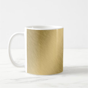 Gold metal brushed background or textureabstract,a coffee mug