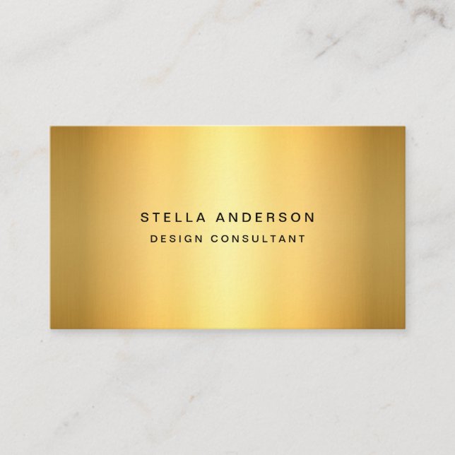 Gold Metal Business Card (Front)