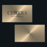 Gold Metal Effect Free Drinks Ticket Card<br><div class="desc">These simple yet very stylish cards are perfect to give to your party guests so they can redeem a free drink at your special event.</div>