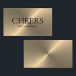 Gold Metal Effect Free Drinks Ticket Card<br><div class="desc">These simple yet very stylish cards are perfect to give to your party guests so they can redeem a free drink at your special event.</div>