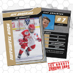 Gold Metal Ice Hockey Trading Card<br><div class="desc">Parents of young ice hockey players can now proudly showcase their children's on-ice achievements with these customizable gold metal ice hockey cards, featuring a sleek design in a rich #BA9B66 shade. Whether you're celebrating an ice hockey birthday or searching for standout team gifts, these personalized sports cards perfectly capture your...</div>
