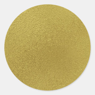 Gold Metal Pattern Classic Round Sticker