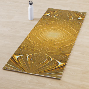 Gold Metal Pattern Design Yoga Mat