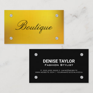Gold   Metal Screws Business Card