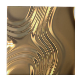 Gold Metal Swirling Design Tile