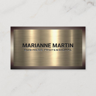 Gold Metallic Aluminum Silver Brushed | Industrial Business Card