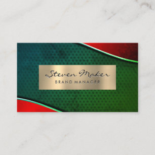 Gold Metallic and Grey   Background Mesh Business Card